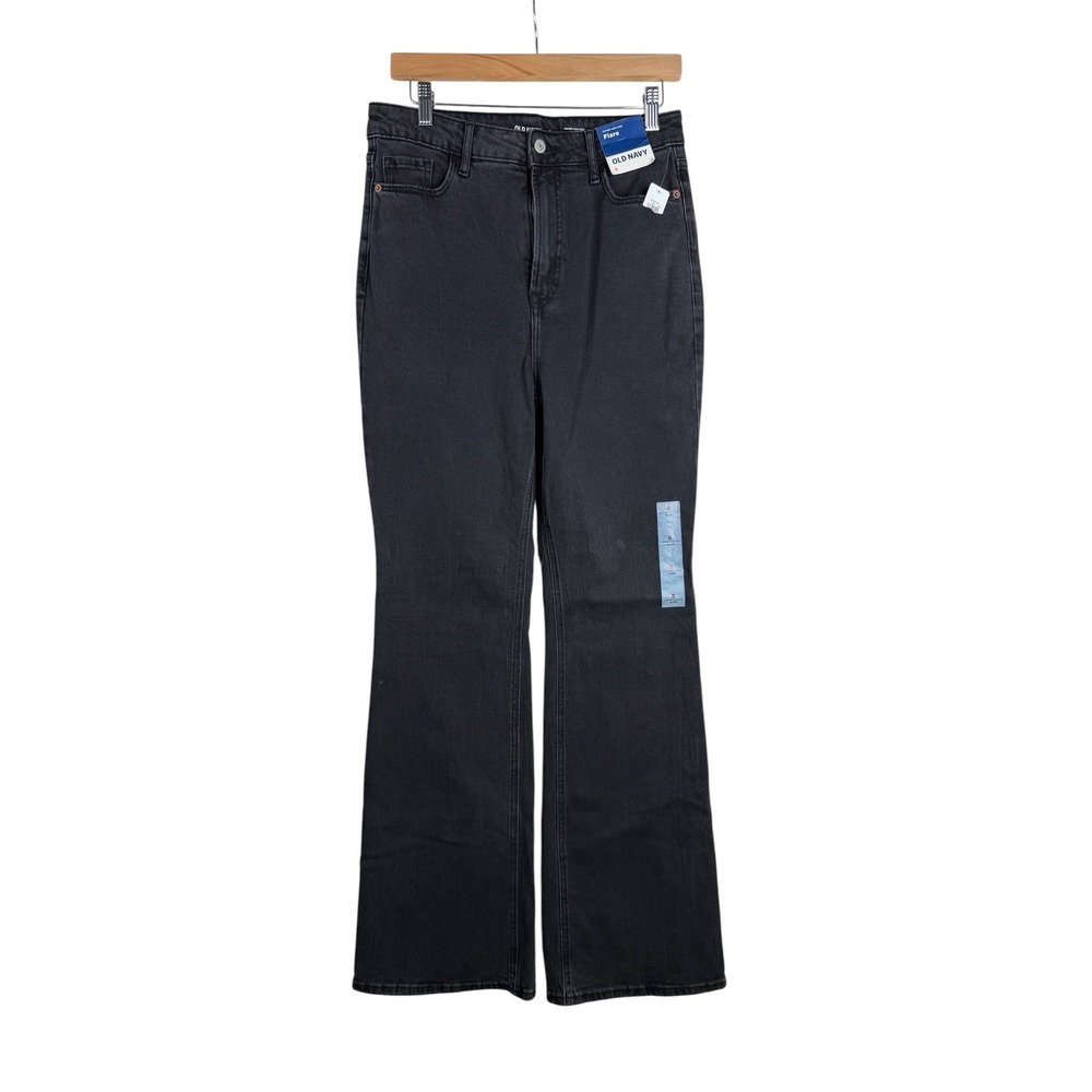 New Old Navy High Rise Flare Jeans size 8 Black